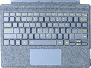 $50 Type Cover for Microsoft Surface Pro 7  Pro 76  54  3, 12.3 inch, Ultra-Slim Wireless Bluetooth Tablet Keyboard with Multi Touchpad (Ice Blue)