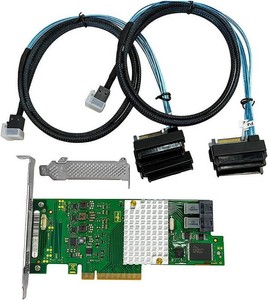 $95 SAS HBA Card Compatible with LSI 9300-8i and D3307 IT Mode with SAS Cables