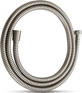 OFFO Shower Hose, Brushed Nickel Kink Free Stainless Steel Shower Hose Attachment Electroplating Handheld Shower Head Hose Flex Hoses Extension with Brass Insert & Nut for Pet Bathing Cleaning 80-Inch