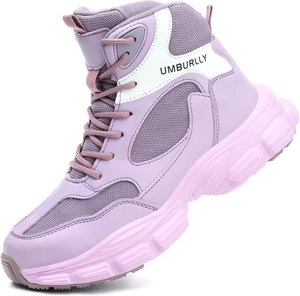 $40 Hogent Steel Toe Shoes for Men Women , Wide & Non-Slip Work Shoes (7.5 Women6 Men)