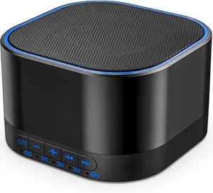 $23 Magicteam Sound White Noise Machine with 20 Non Looping Natural Soothing Sounds and Memory Function 32 Levels of Volume Powered by AC or USB and Sleep Sound Timer Therapy for Baby Kids Adults