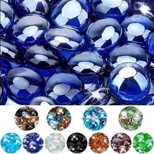$27 10 Pounds Fire Glass Beads, 12 High Luster Cobalt Blue