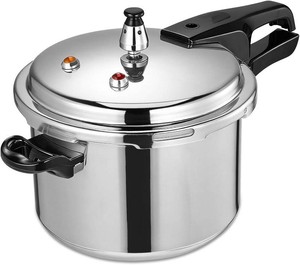 $47 DOITOOL 4.2 Quart Aluminum Pressure Cooker Stovetop Fast Cooking Pot Pressure Canner Compatible for Induction Cookers and Gas Stoves, Silver (4L)