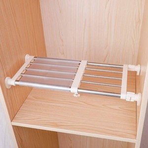 $26 Closet Tension Shelf & Rod Expandable, Adjustable Storage Rack