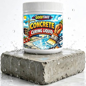 $20 GOODTAKE Water-Based Concrete Curing & Sealing Compound - Liquid Cure for Concrete, Cement, New Slabs, Driveways & Patios - Prevents Moisture Loss & Increases Strength (20 Fl Oz)
