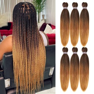 Liang Dian Pre-Stretched Braiding Hair 22 inch 6 packs Hot Water Setting Synthetic Hair Crochet Braiding Hair Extension (1B3027)