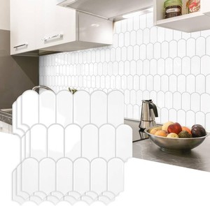 $35 Vamos Tile Thicker Peel and Stick Backsplash Tile, White,10-Sheet (8 pieces)
