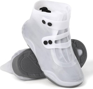 $23 Rain Shoe Covers, Waterproof Shoe Covers - Unisex Reusable TPE Rain Boots with Adjustable Buckle & Non-Slip Sole for Hiking, Cycling, Commuting, Outdoor Adventures - Size L (Fits Women 7-10, Men 7-9)
