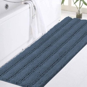 $28 Turquoize Bathroom Runner Rug 17x47, Soft Absorbent Chenille Bath Rug