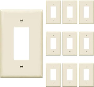 $20 ENERLITES 1-Gang Oversize Decorator Switch Outlet Wall Plate, 10 Pack