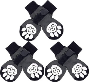 6PCS Anti-Slip Dog Socks to Prevent Licking Paws,Dog Shoes for Hot Pavement,Best Paw Protector Traction Control on Hardwood Floor,Dog Booties for Puppy Small Medium Large Senior Dogs. (M)