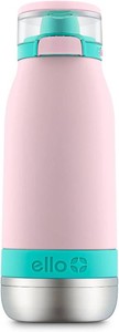 Ello Emma 14oz Insulated Stainless Kids Water Bottle with Straw, Cotton