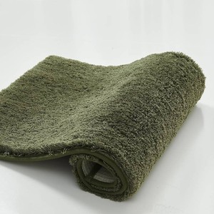 $22 Olive Green Shaggy Bath Mat 36x24 Non Slip Washable Rug