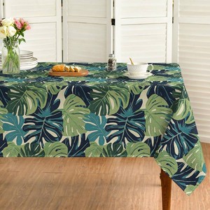 Horaldaily Summer Tablecloth 60 x 60 Inch Rectangular Monstera Deliciosa