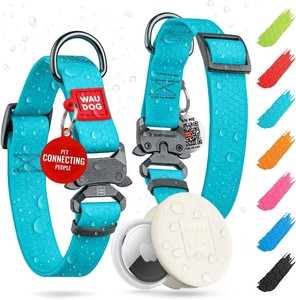 WAUDOG Waterproof Dog Collar Holder QR Tag 10 - 16 Neck  45 Wide (Metal Buckle)