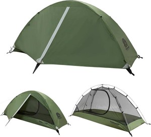 $60 1234 Person Lightweight Backpacking Tent, Waterproof Camping Hiking Tent (missing hardware and poles)