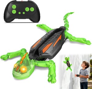 $24 Wall Climbing Gecko, Glow-in-The-Dark Lizard Wall Crawler, Remote Control Lizard with LED Eyes, 360 Rotating Electric Reptile Robot for Floor and Wall, Christmas Birthday Gift for 3-8 Year Old Kids