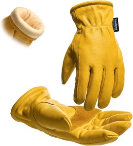$22 toolant Winter Work Gloves for Men, Insulated Leather with Water Resistance