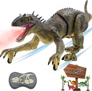 $57 Remote Control Dinosaur Jurassic T Rex Toys for Boys Electronic RC Spray Raptor Walking Roaring Tyrannosaurus Rex Realistic 18.1 Birthday Gift for Kids Girls 3 4 5 6 7 Missing mechanic to dinosaur that connects to help attach the dinosaur leg.