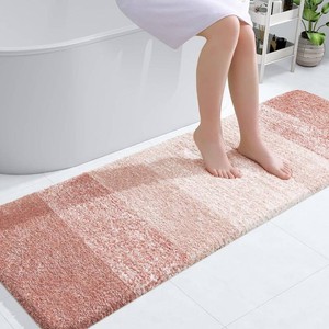 $48 OLANLY Bathroom Runner Rug 59x20, Extra Soft Absorbent Microfiber Bath Rugs