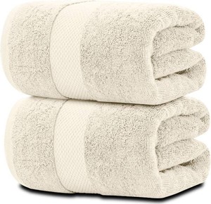 $44 White Classic Luxury White Bath Sheets 2 Pack - Extra Large 35x70, 700 GSM