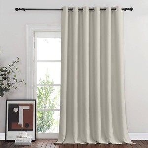 $33 NICETOWN Blackout Curtain for Living Room, Thermal Insulated Solid Grommet Sound Reducing Energy Saving Window Treatment for BedroomLiving Room, Natural, 1 Panel, W80 x L90