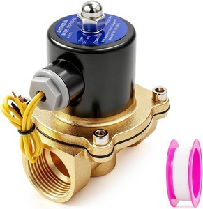 $24 BAOMAIN 34 PT Brass Solenoid Valve AC 220V Normally Closed Valve