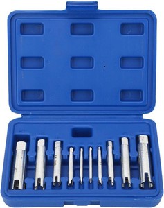 $29 10Pcs Broken Tap Extractor Set - HSS 6542 Stripped Thread Tap Removal Tool Kit (M4-M22) - 3 & 4 Claw Design with Square Drive Head for Machinist Metalworking
