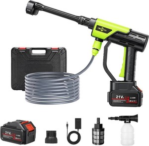 $50 Cordless Car Washer, Lightweight Portable Cleaning Tool with 6-in-1 Nozzle, Battery Powered, Ideal for Small to Medium Cleaning Tasks, Car, Garden & Fence