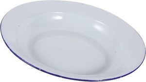 $21 PRETYZOOM Enamel Plate 9.44 Inch Round Vintage Enamelware Dish for Snacks and Condiments Kitchen Plate Ideal for Family Gatherings and Entertaining