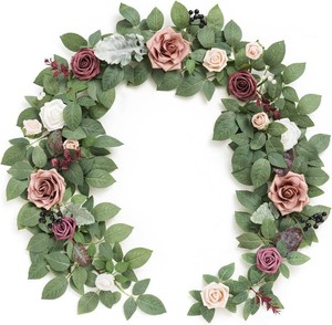 $42 Lings moment 5 FT Dusty Rose Artificial Flower Garland