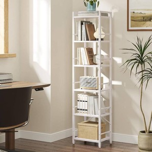 $45 Bookshelf, 6-Tier Tall Bookcase for Small Space