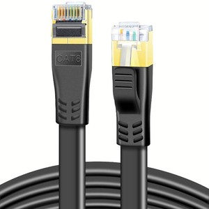 DDMALL Cat 8 Ethernet Cable 33FT, 40Gbps Flat Internet Cable (33ft, Black)