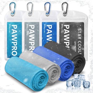 4 Pack Cooling Towels, Soft Breathable Cooling Towels for Neck and Face