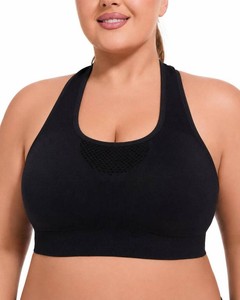 Plus Size Sports Bra for Women Racerback Wireless Padded Bra for Yoga, Hiking, Cycling (3X-Large Plus)
