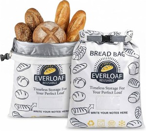 $20 Reusable Bread Bags, 2-Pack XL, BPA-Free Sourdough Bread Storage