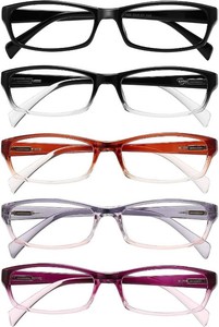 Gaoye Reading Glasses for Women, 5 pack Fashion Readers for Women Spring Hinge Eye Glasses, Blue Light Reading Glasses