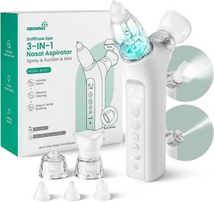 $53 GROWNSY SniffEase 3-in-1 Baby Nasal Aspirator Spray, Suction & Mist, Grey