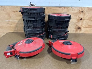 M18 FUEL ANGLER Pulling Fish Tape Powered Base (Base Tool Only) Cat No. 2873-20 lot of 9 only 2 handles
