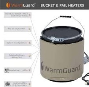 $170 WarmGuard Lot of 2- WG05 Insulated Pail Band Heaters - Bucket Heaters...