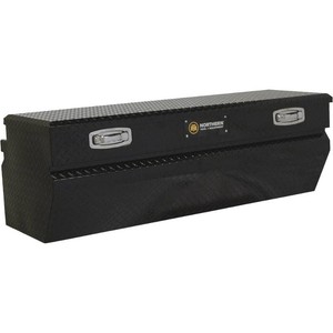 $520 Northern Tool  Equipment Chest Truck Toolbox, 56in. x 20in. x 15.75in. x 18in., Aluminum, Gloss Black, Pull Handle Latches